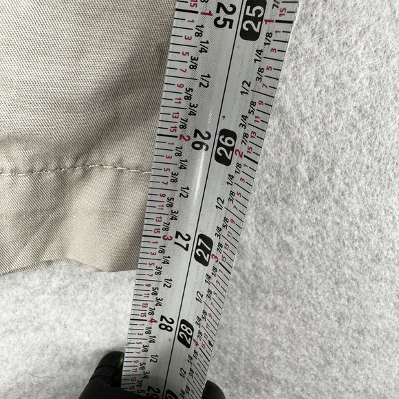 Talbots Pants Womens 8 Elastic Waist Pull Up Cotton Roll Cuff Tan Khaki Cargo - Picture 11 of 13